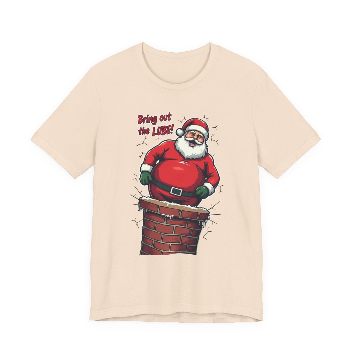 Santa Chimney Tee - 'Bring Out the Lube' Funny Christmas T-Shirt