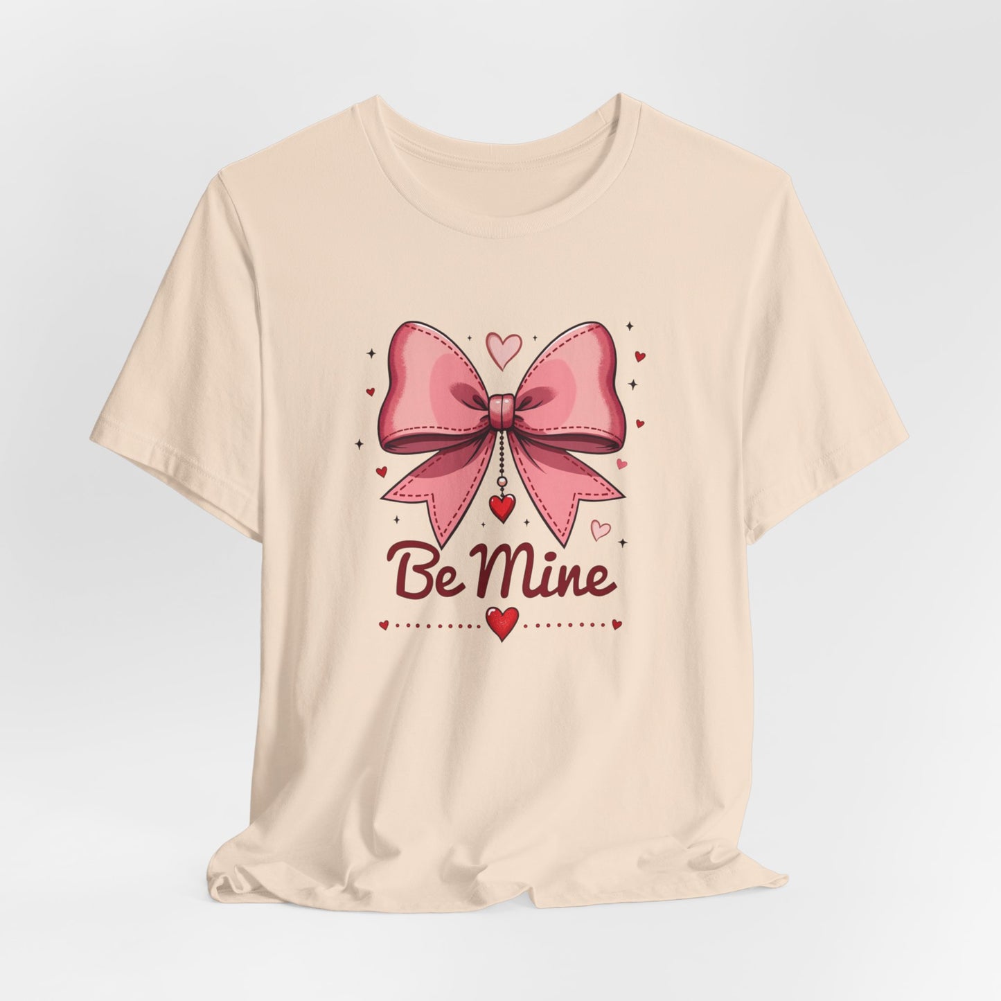 Valentine 'Be Mine' Pink Bow T‑Shirt