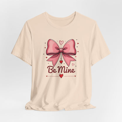 Valentine 'Be Mine' Pink Bow T‑Shirt