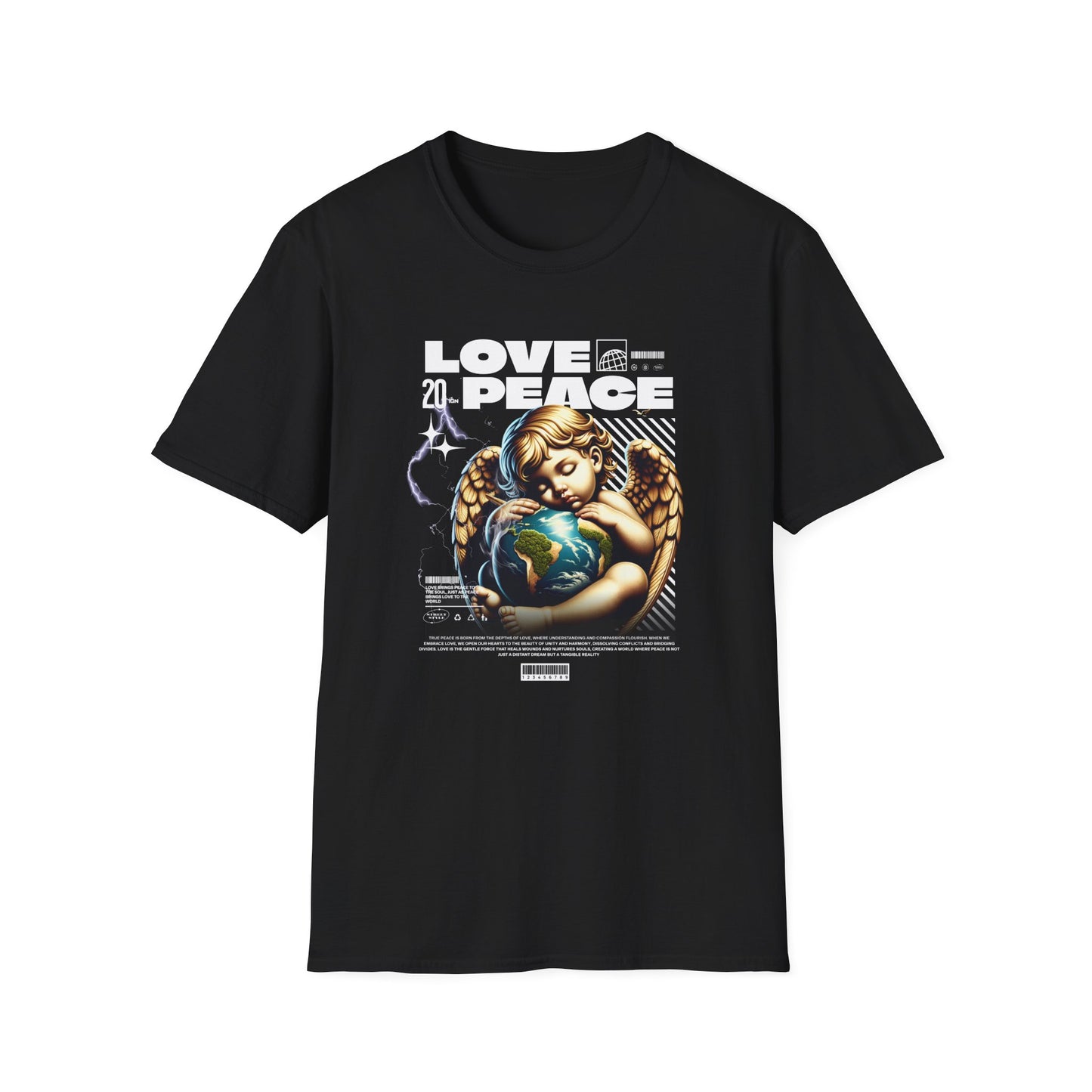 Love and Peace, Unisex Softstyle T-Shirt