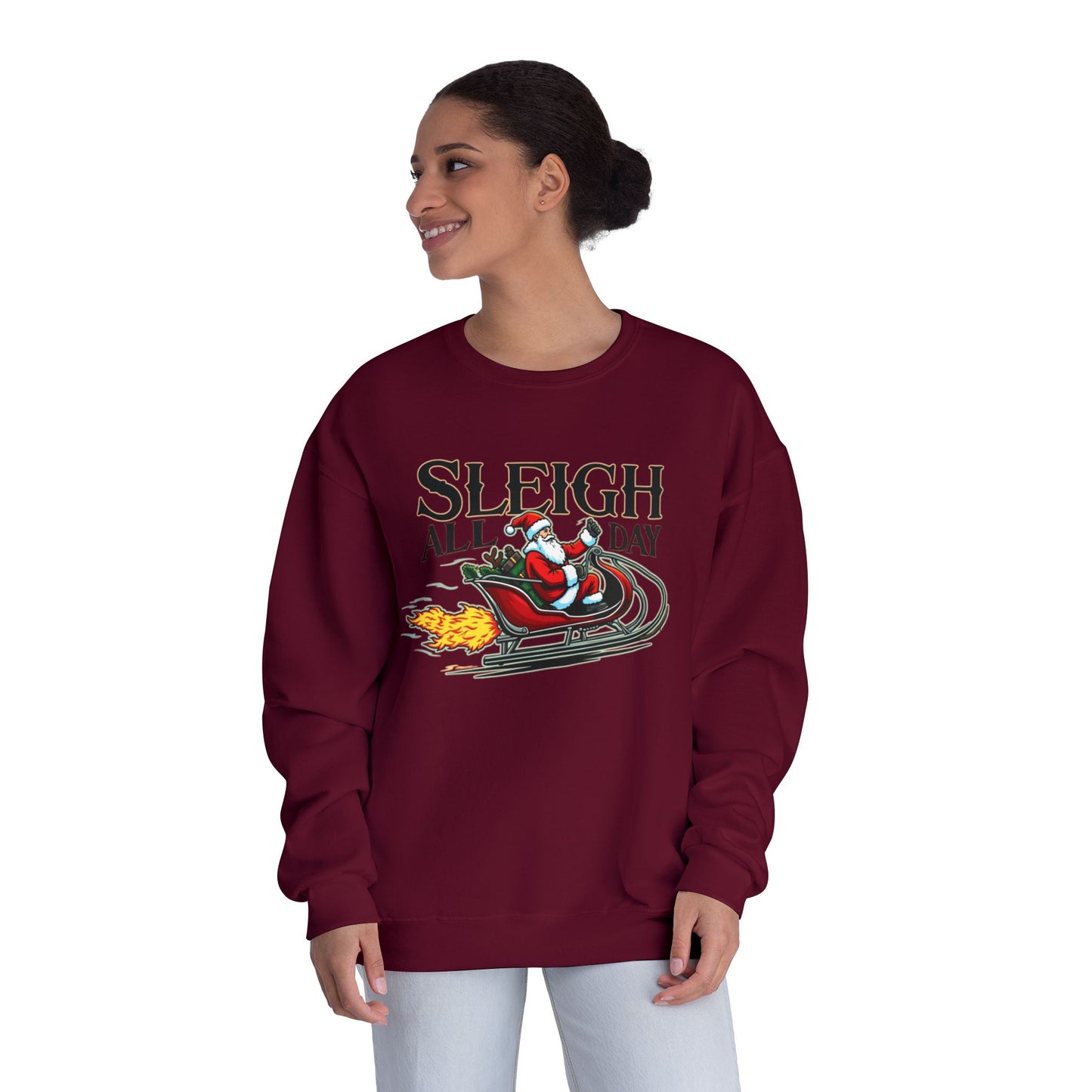 Sleigh All Day, Unisex NuBlend® Crewneck Sweatshirt