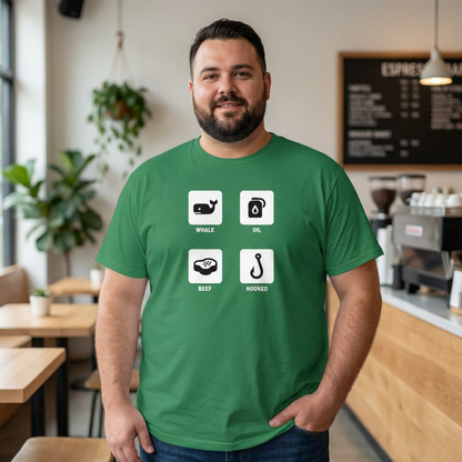 Whale, Oil, Beef, Hooked Icon Graphic Tee
