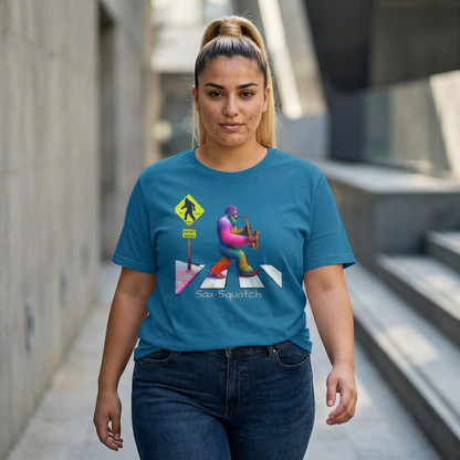Sax-Squatch, Unisex Softstyle T-Shirt