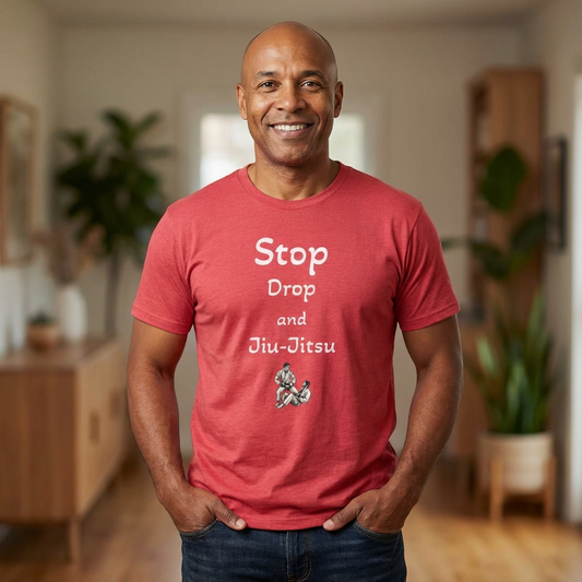 Stop, Drop, and Jiu-Jitsu, Unisex Softstyle T-Shirt