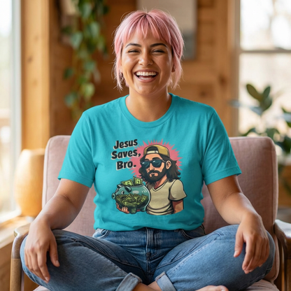 Jesus Saves, Bro' - Casual Wear, Funny Gift, Humor Shirt, Church Events, Everyday Style