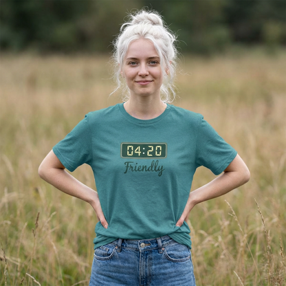 Friendly 4:20 Unisex T-Shirt | Marijuana Enthusiast Tee, Cannabis Gift, 420 Apparel, Stoner Friends Outfit, Chill Vibe Clothing