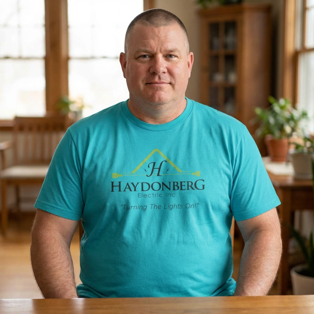 Haydonberg Turning The Lights On, Unisex Cotton Crew Tee