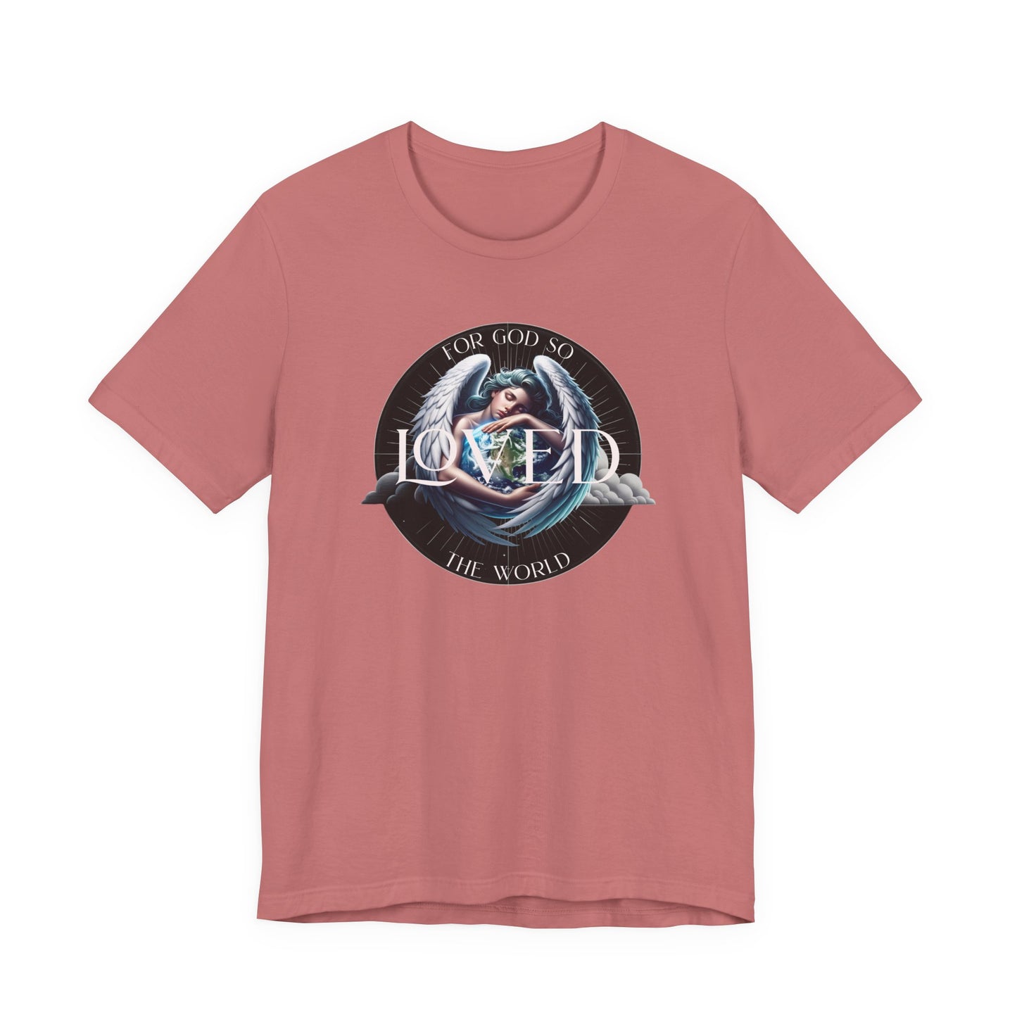 Loved Tee — "For God So Loved The World" Christian Graphic T-Shirt