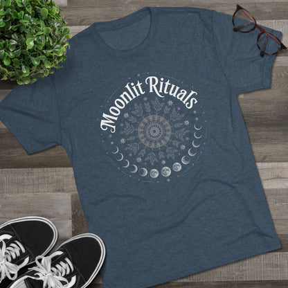 Moonlit Rituals Tee — Crescent Moon Phases Graphic T-Shirt
