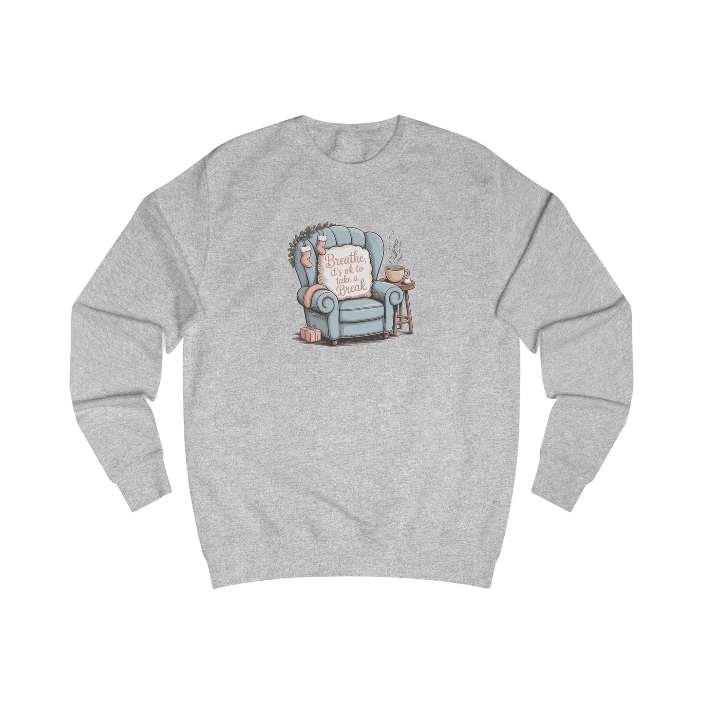 Book Lover Sweatshirt — Cozy Reading Chair Design (“Happiness is a Cup of Tea & a Good Book”)