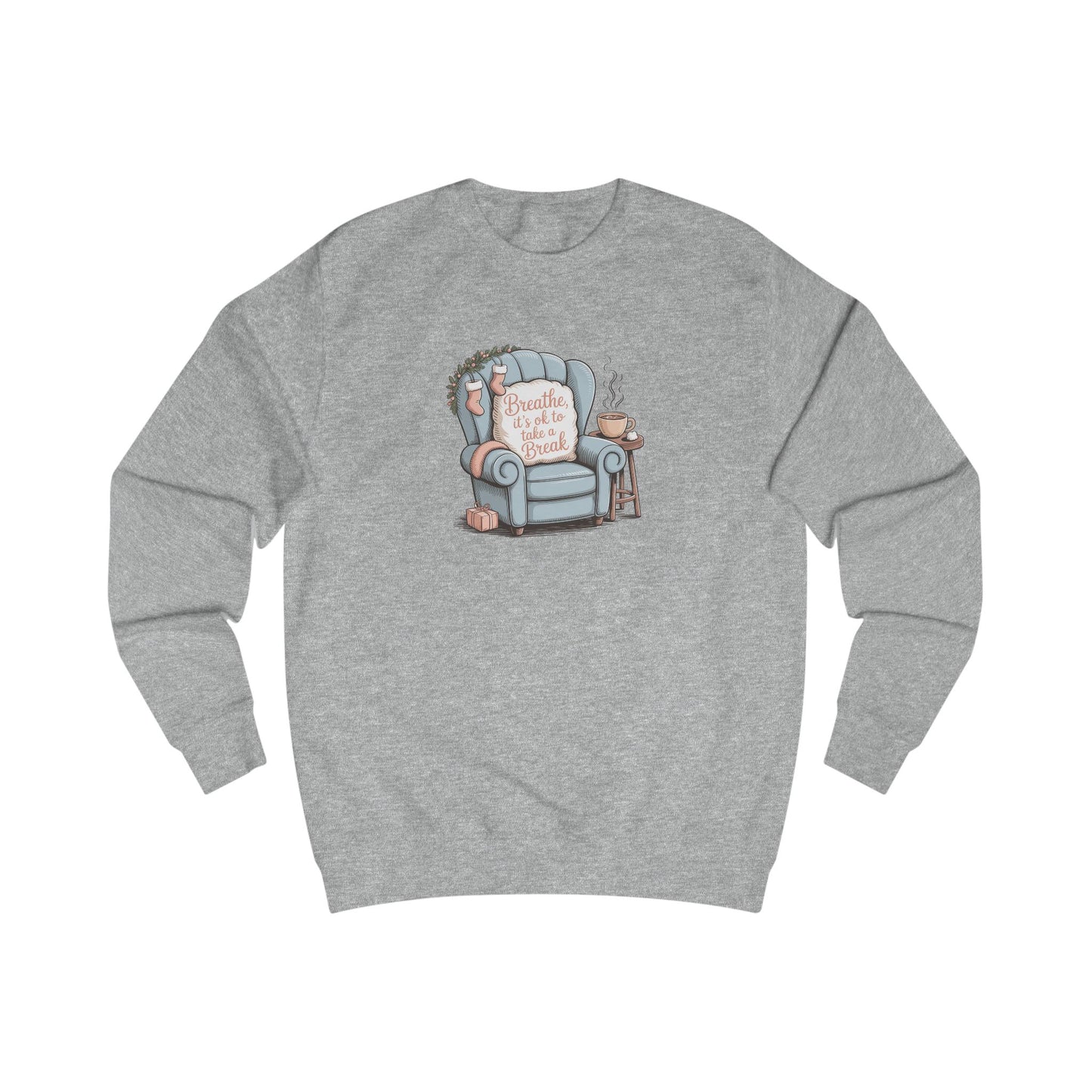 Book Lover Sweatshirt — Cozy Reading Chair Design (“Happiness is a Cup of Tea & a Good Book”)
