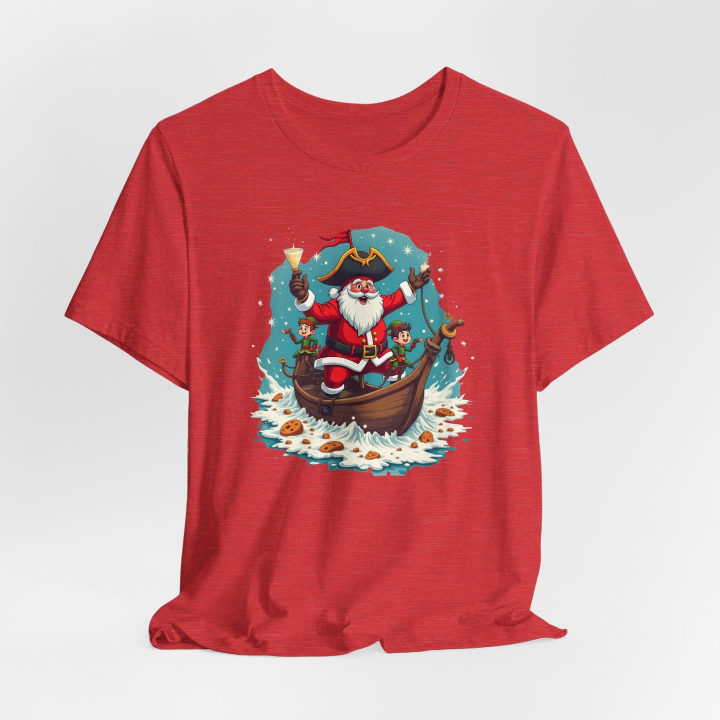 Santa in Gondola Christmas Tee