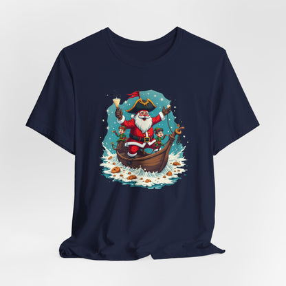 Santa in Gondola Christmas Tee
