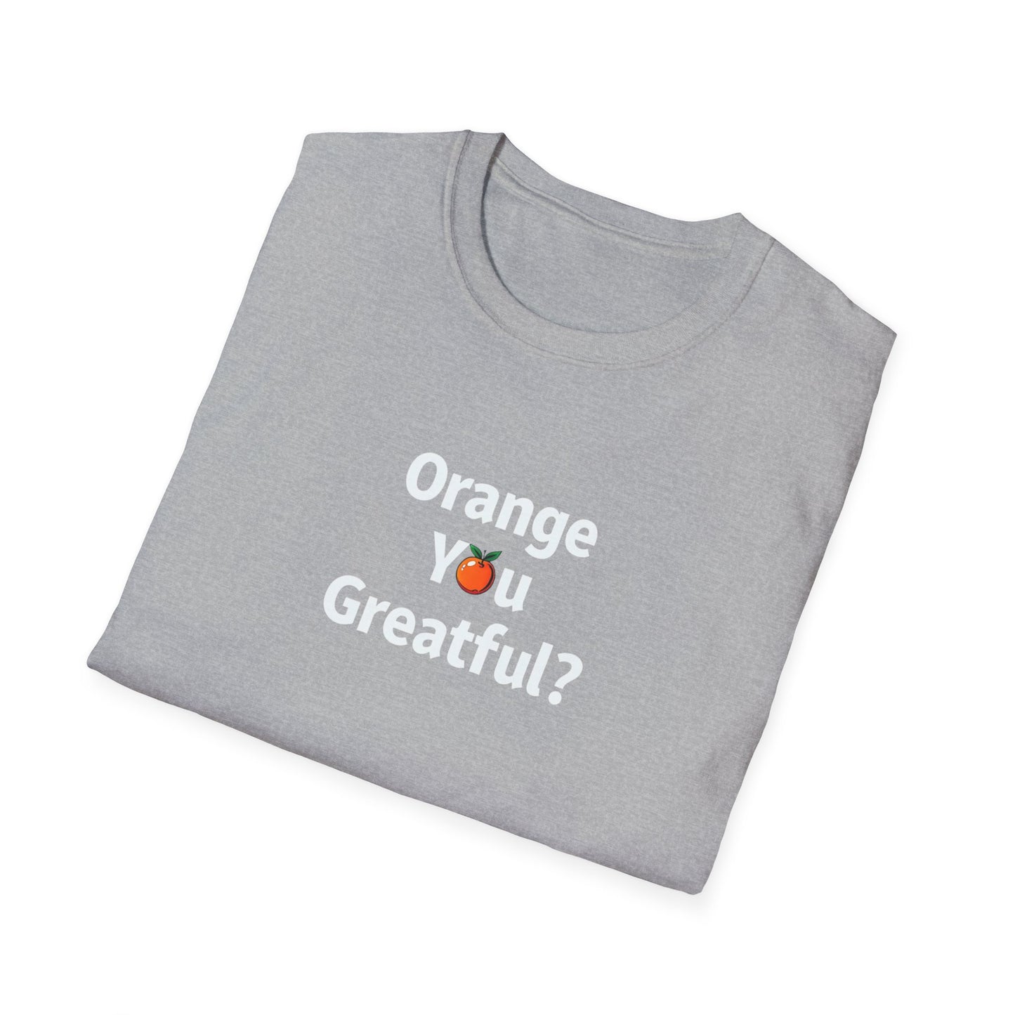 Grateful Orange T-Shirt, Unisex Casual Wear, Thanksgiving Shirt, Fall Vibes Tee, Gift for Friends, Comfortable Everyday Apparel - Psychonaut Swag