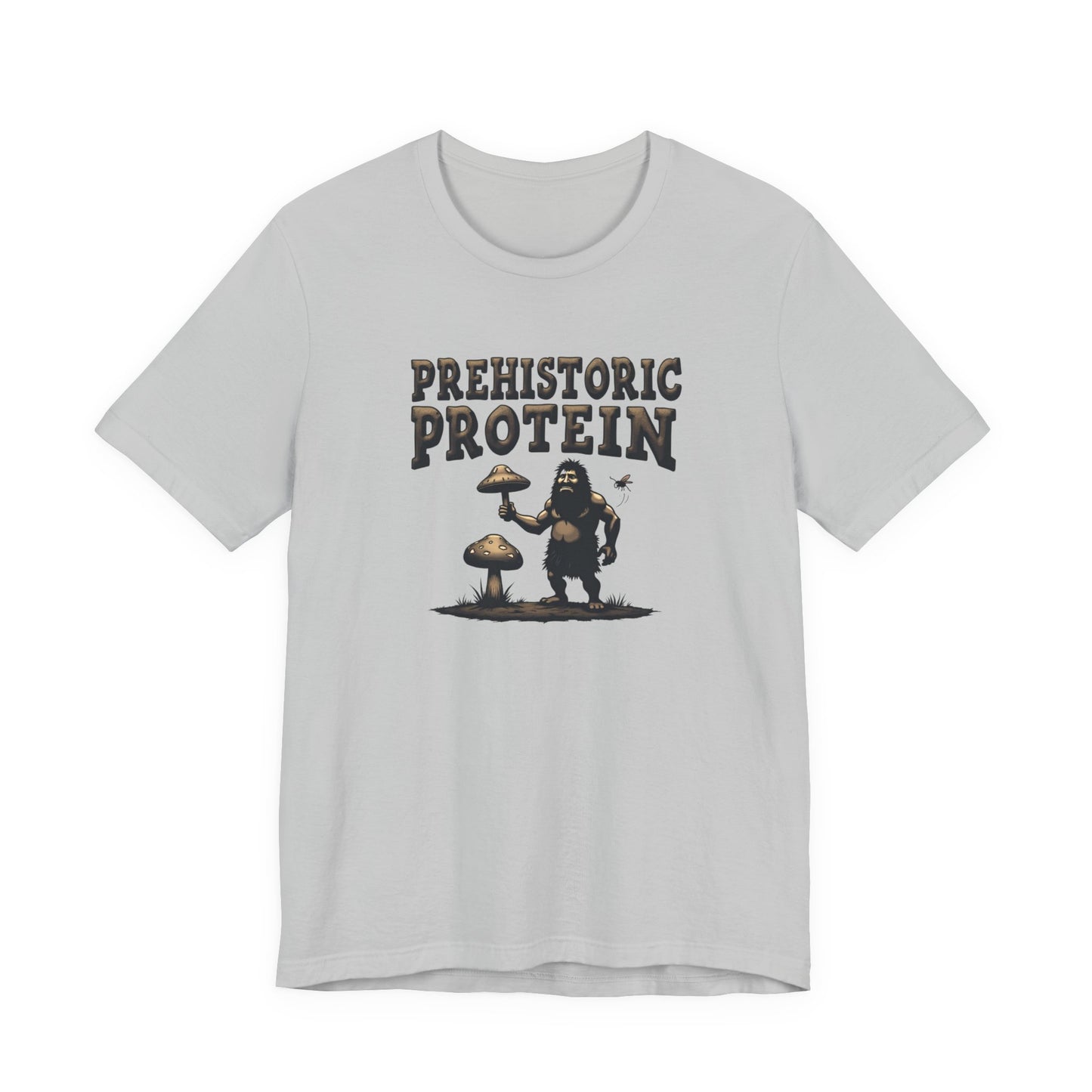 Prehistoric Protein Mushroom Tee - Retro Graphic T-Shirt for Nature Lovers, Gifts for Him/Her, Casual Everyday Wear, Perfect for Camping, Gifts [...] - Psychonaut Swag