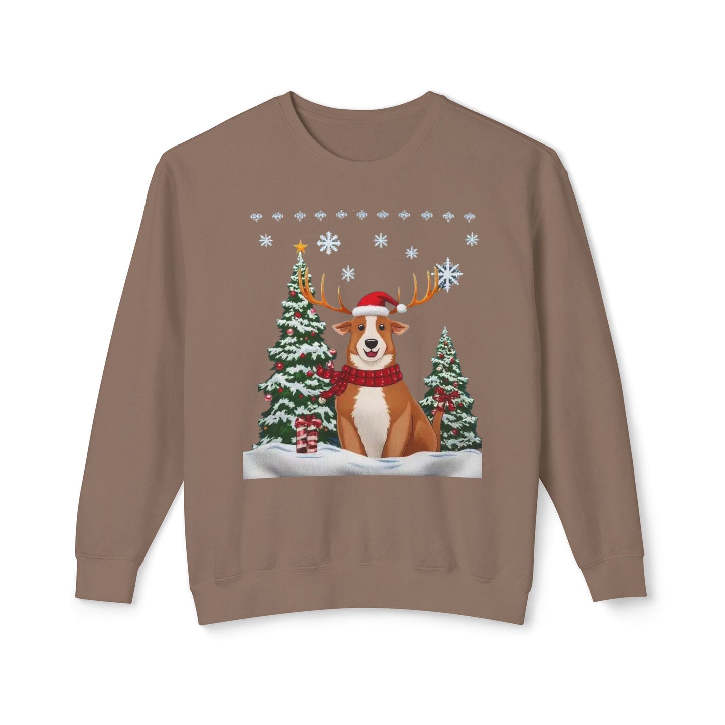 Christmas Corgi Sweatshirt - Festive Dog Reindeer Holiday Crewneck