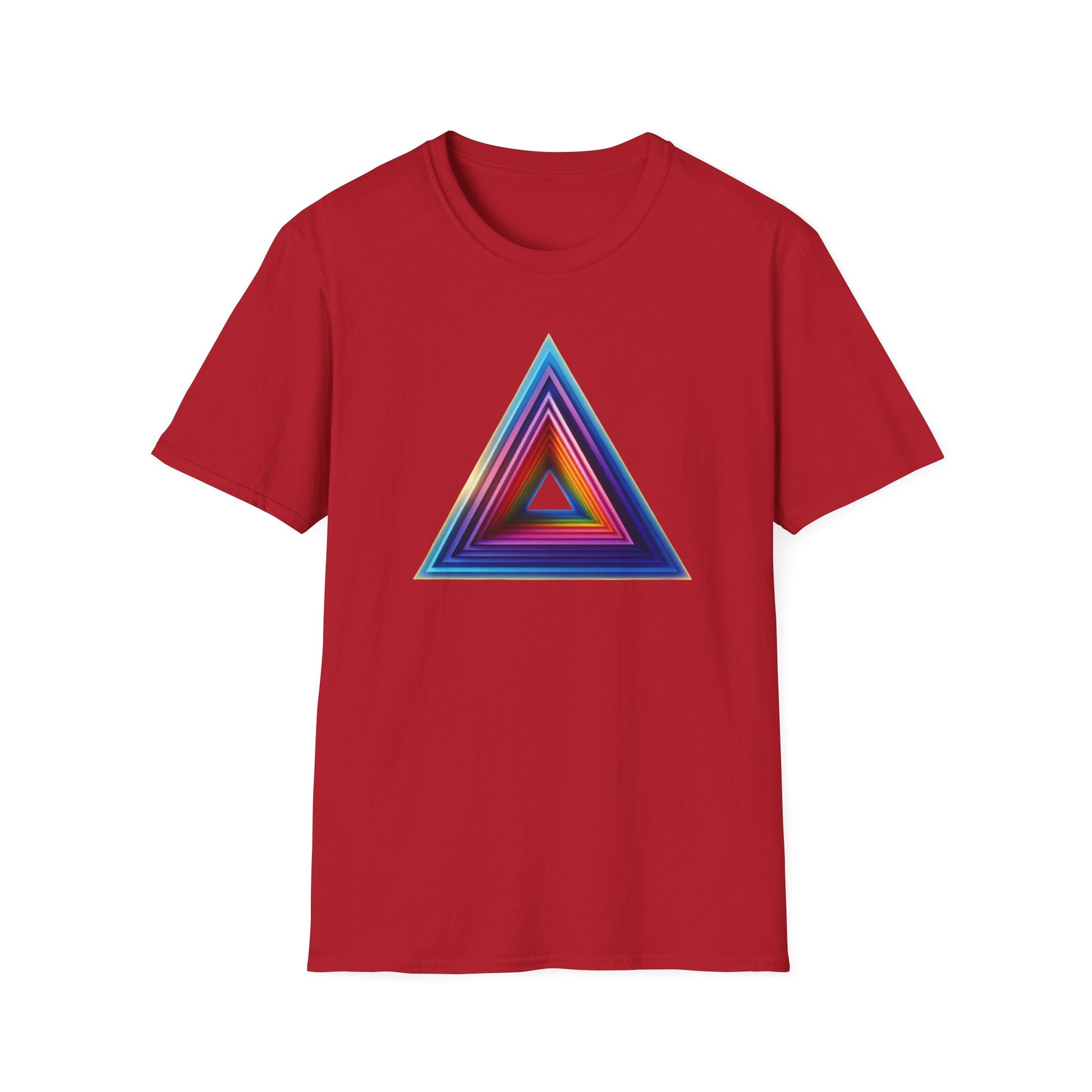 Triangle Rainbow, Unisex Softstyle T-Shirt - Psychonaut Swag