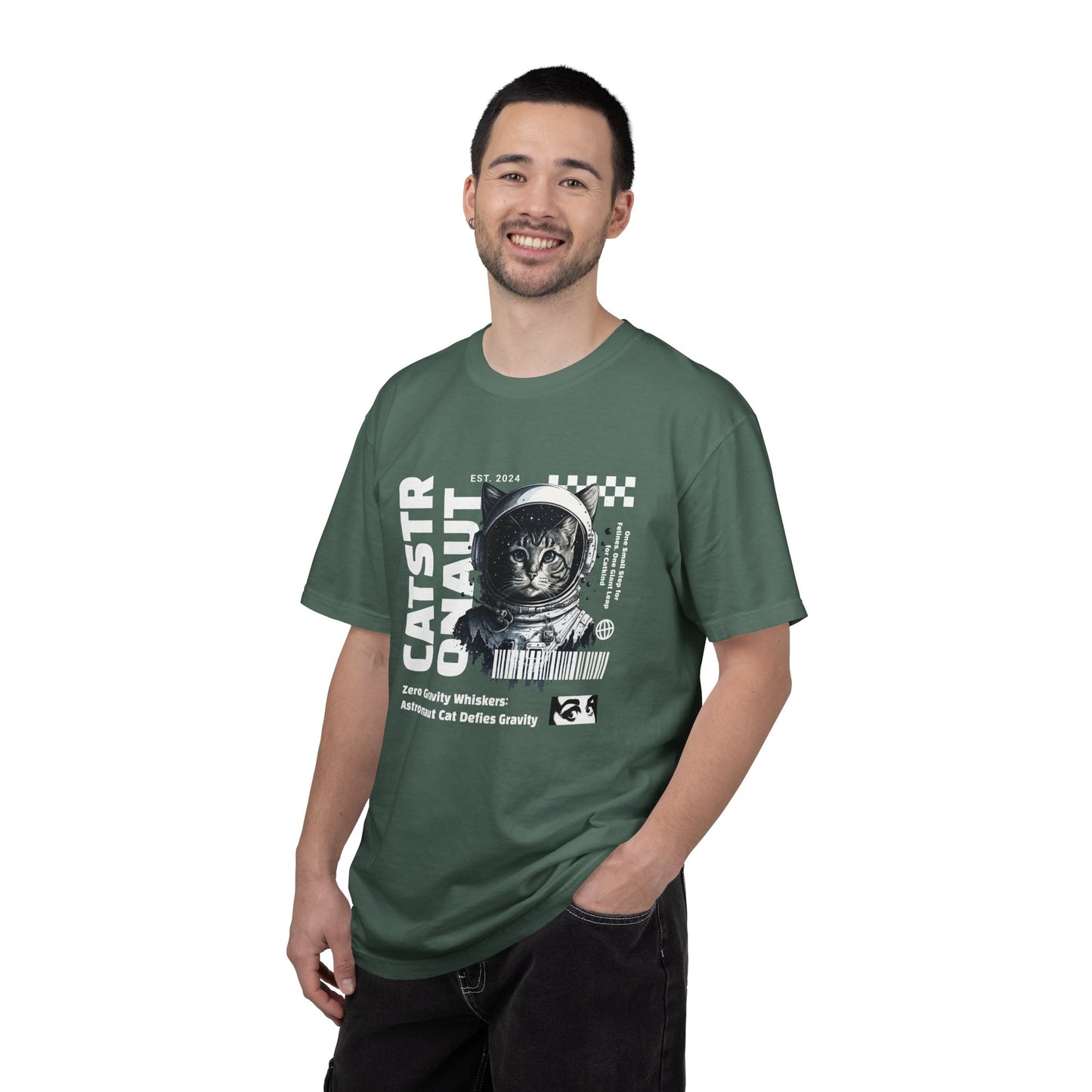 Castronaut, Astronaut Cat, Unisex Garment-Dyed T-shirt