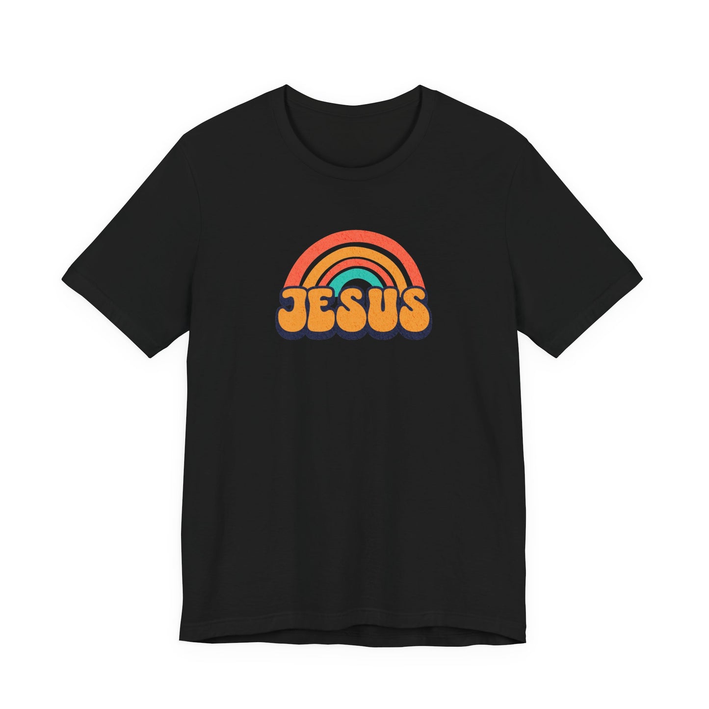 Jesus Rainbow T-Shirt — Retro Christian Faith Tee