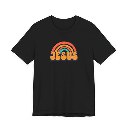 Jesus Rainbow T-Shirt — Retro Christian Faith Tee