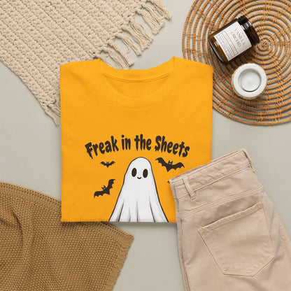 Ghost Tee — “Freak in the Sheets, So Don’t Ghost Me” Halloween Graphic T-Shirt