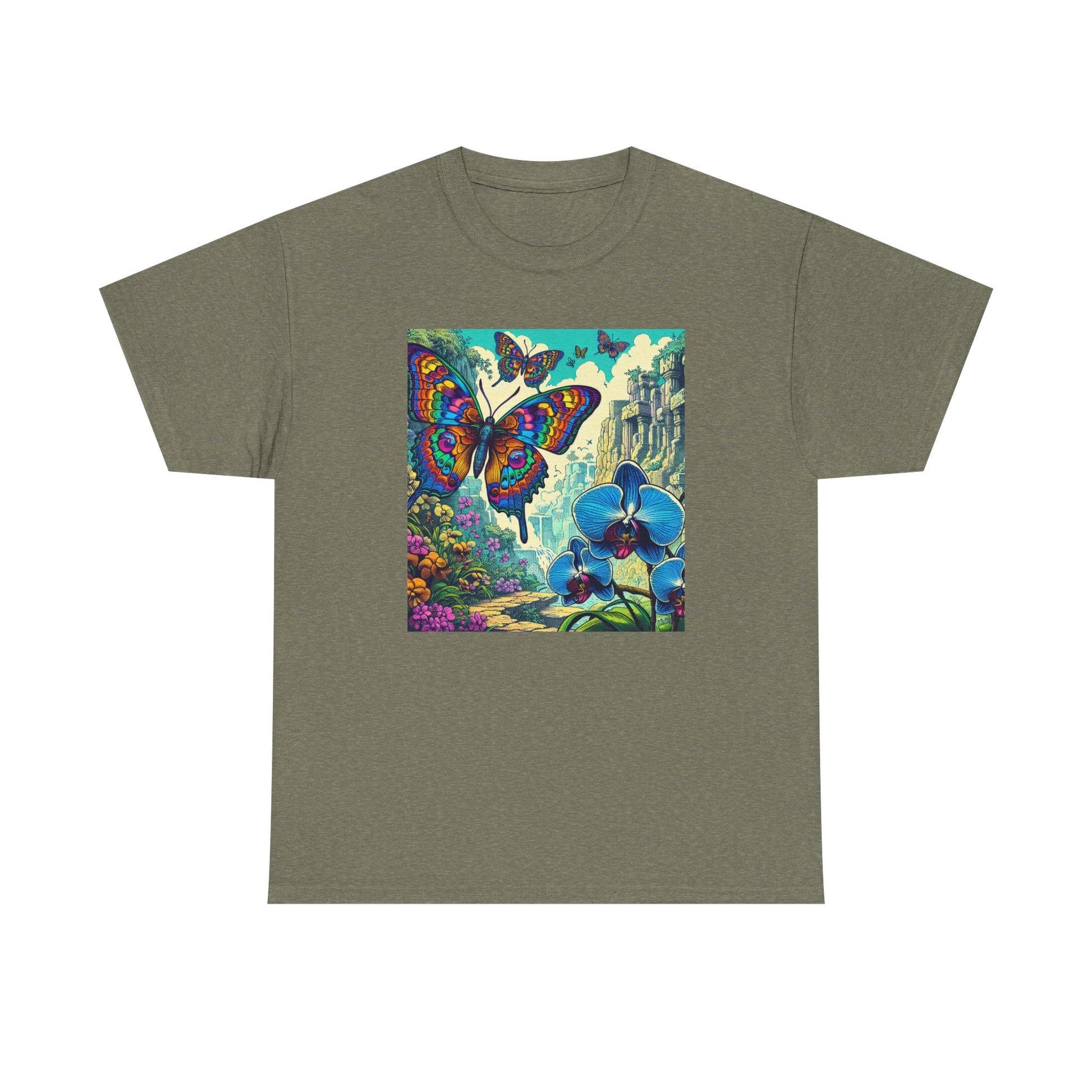 Butterfly Orchid, Unisex Heavy Cotton Tee - Psychonaut Swag