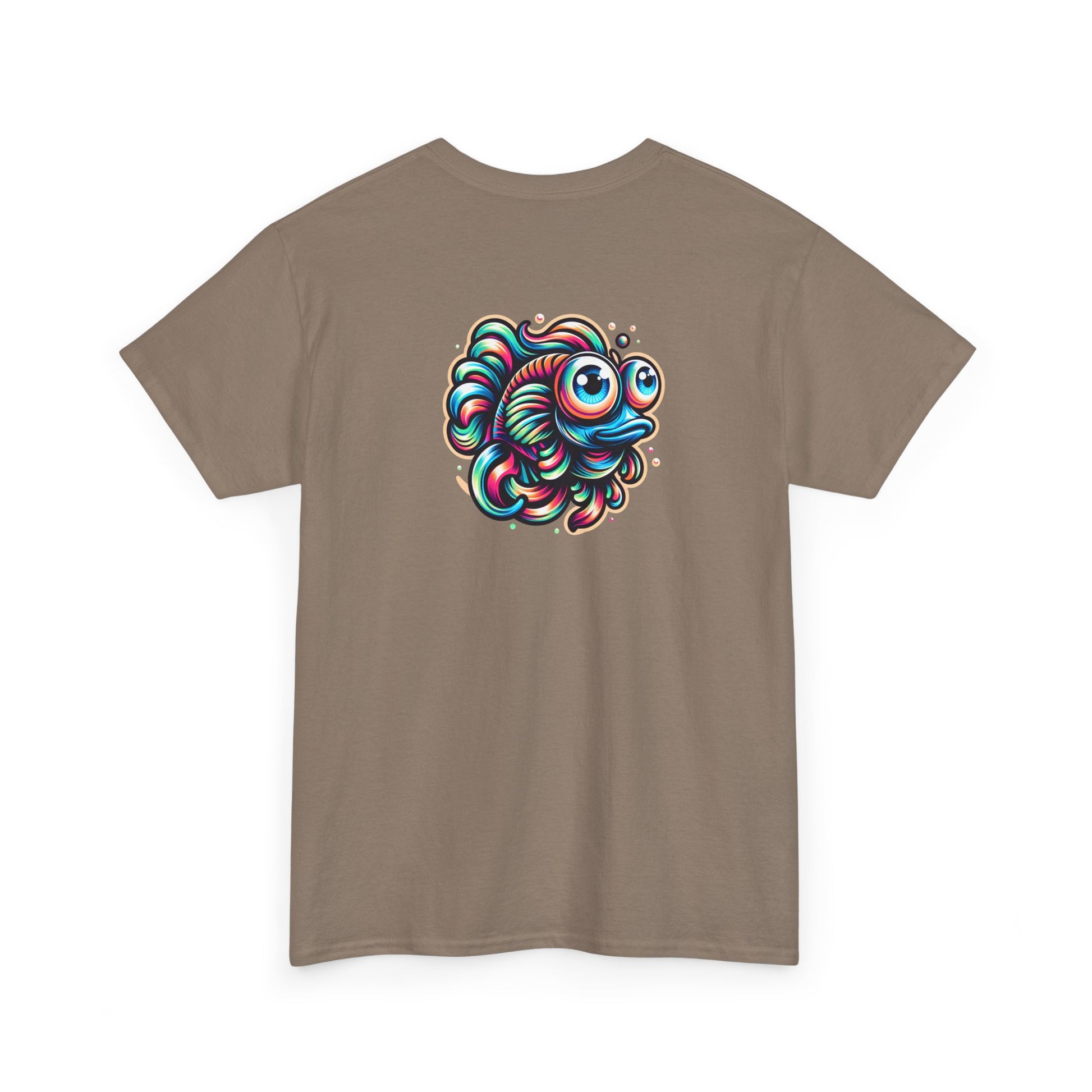 Psychedelic Fish Graphic Unisex Heavy Cotton Tee - Fun & Vibrant Apparel - Psychonaut Swag