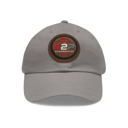 Extruder2Plate, Dad Hat with Leather Patch (Round)