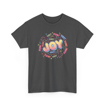 Joy Graphic Tee — Colorful Playful 'JOY' Design Casual T-Shirt