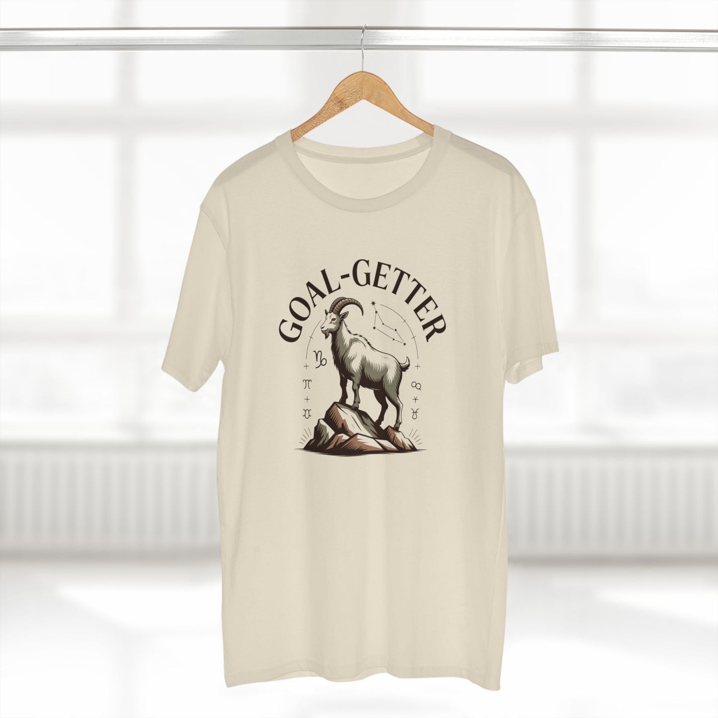 Goal-Getter Goat, Capricorn T-Shirt – Motivational Mountain Climber Tee
