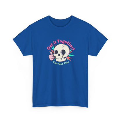 Get It Together Skull Tee — Cute Thumbs Up Motivational Graphic T-Shirt