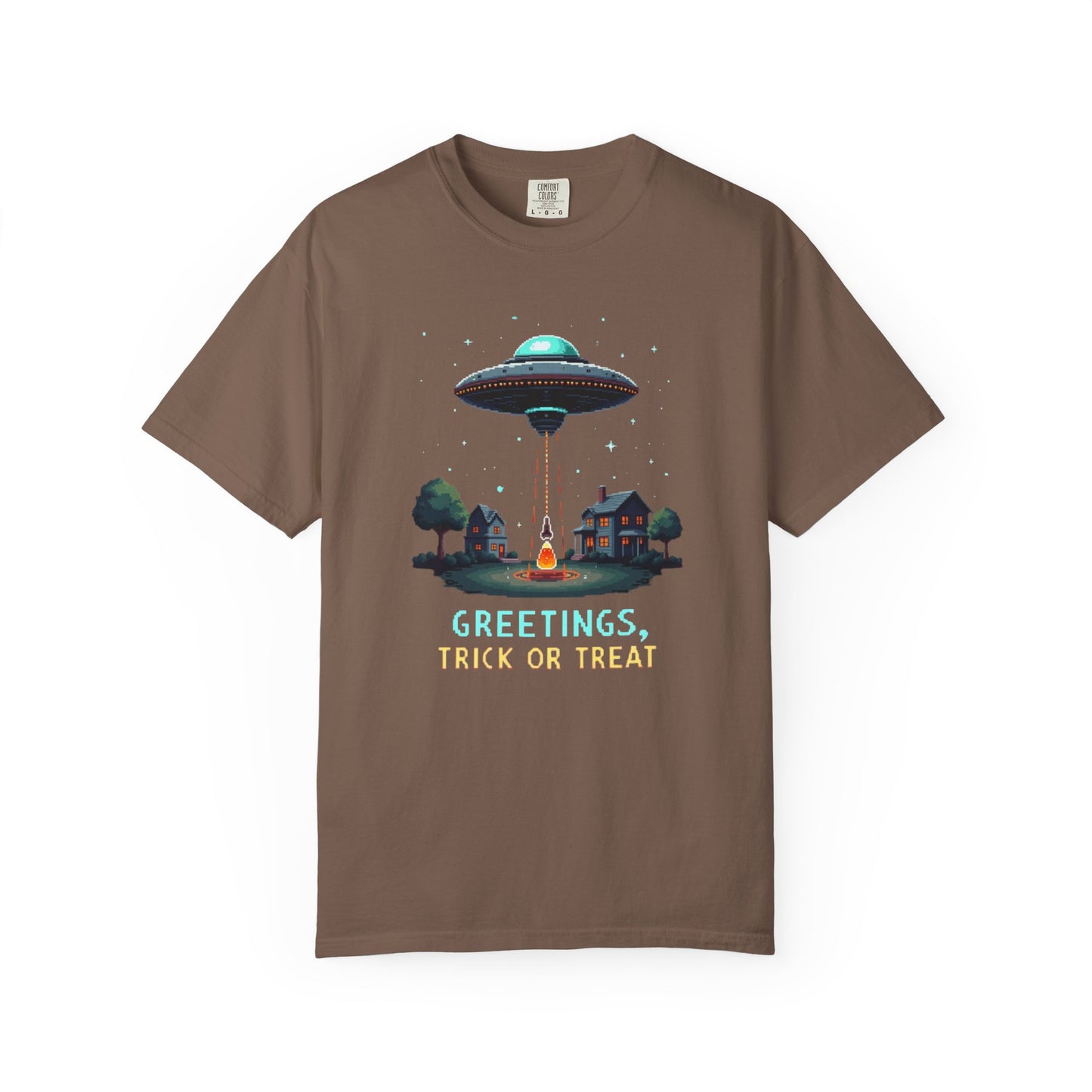 Halloween Alien Greetings T-Shirt, Unisex T-Shirt, Funny Halloween Tee, Trick or Treat Shirt, Spooky Season Apparel, Gift for [...]