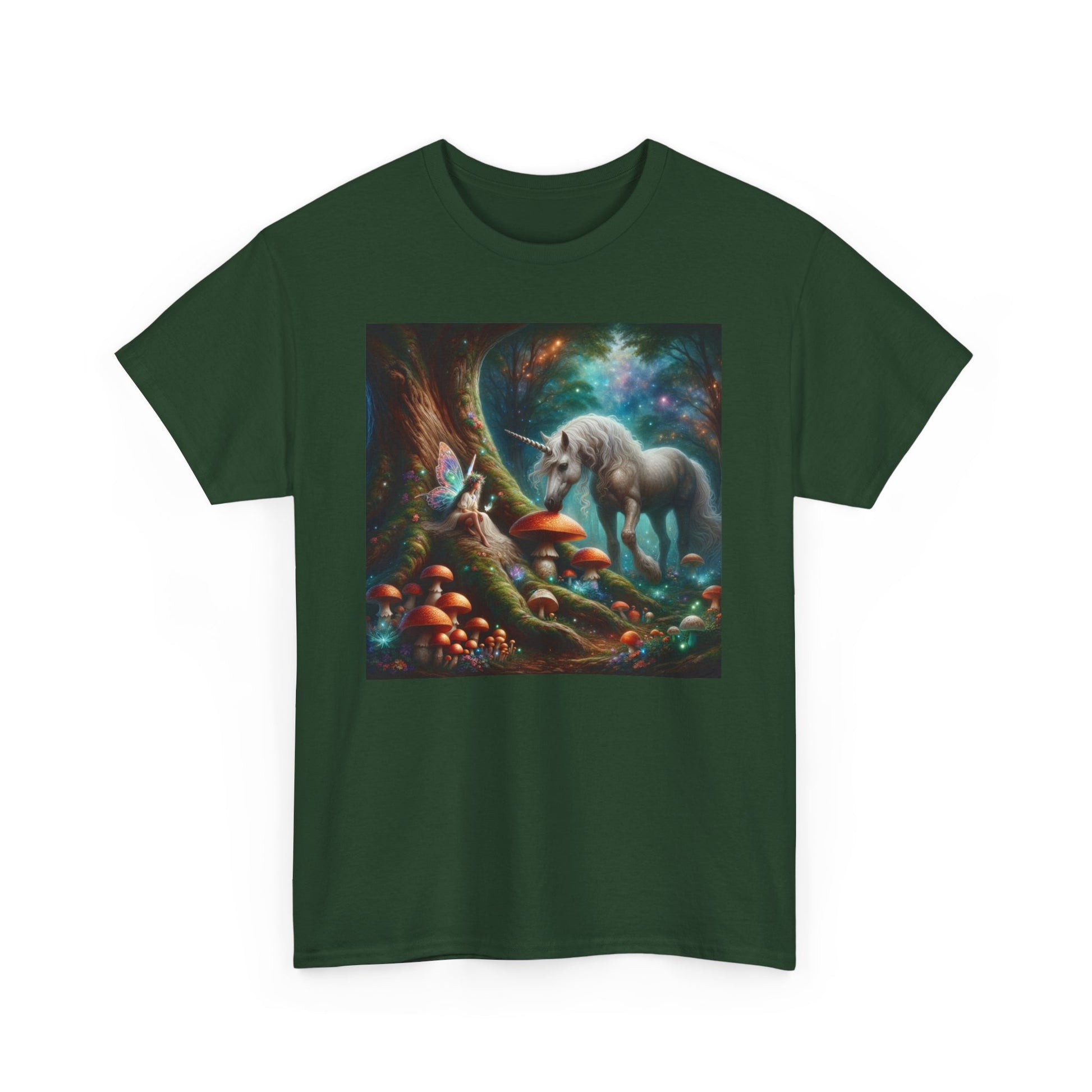 Unicorn Sighting in the Forest, Unisex Heavy Cotton Tee - Psychonaut Swag