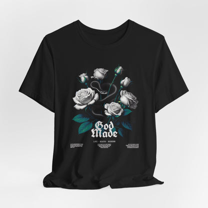 Rose and Snake Graphic Tee – Gothic Floral Vintage Shirt