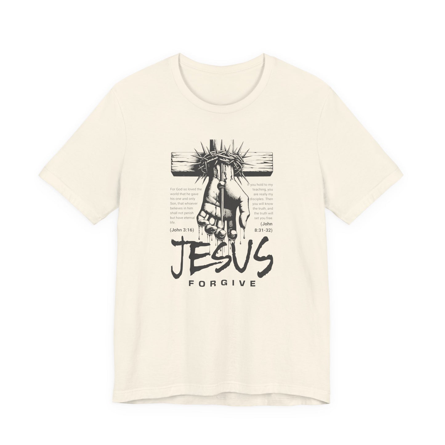 Jesus Forgive Cross T-Shirt — Christian Faith Tee