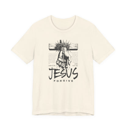 Jesus Forgive Cross T-Shirt — Christian Faith Tee