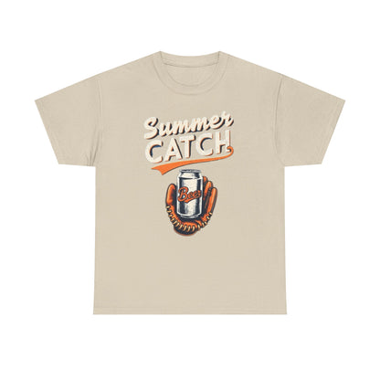 Summer Catch Tee, Casual Summer Shirt, Gift for Beer Lovers, Fun Graphic T-Shirt, Perfect for BBQs and Picnics - Psychonaut Swag