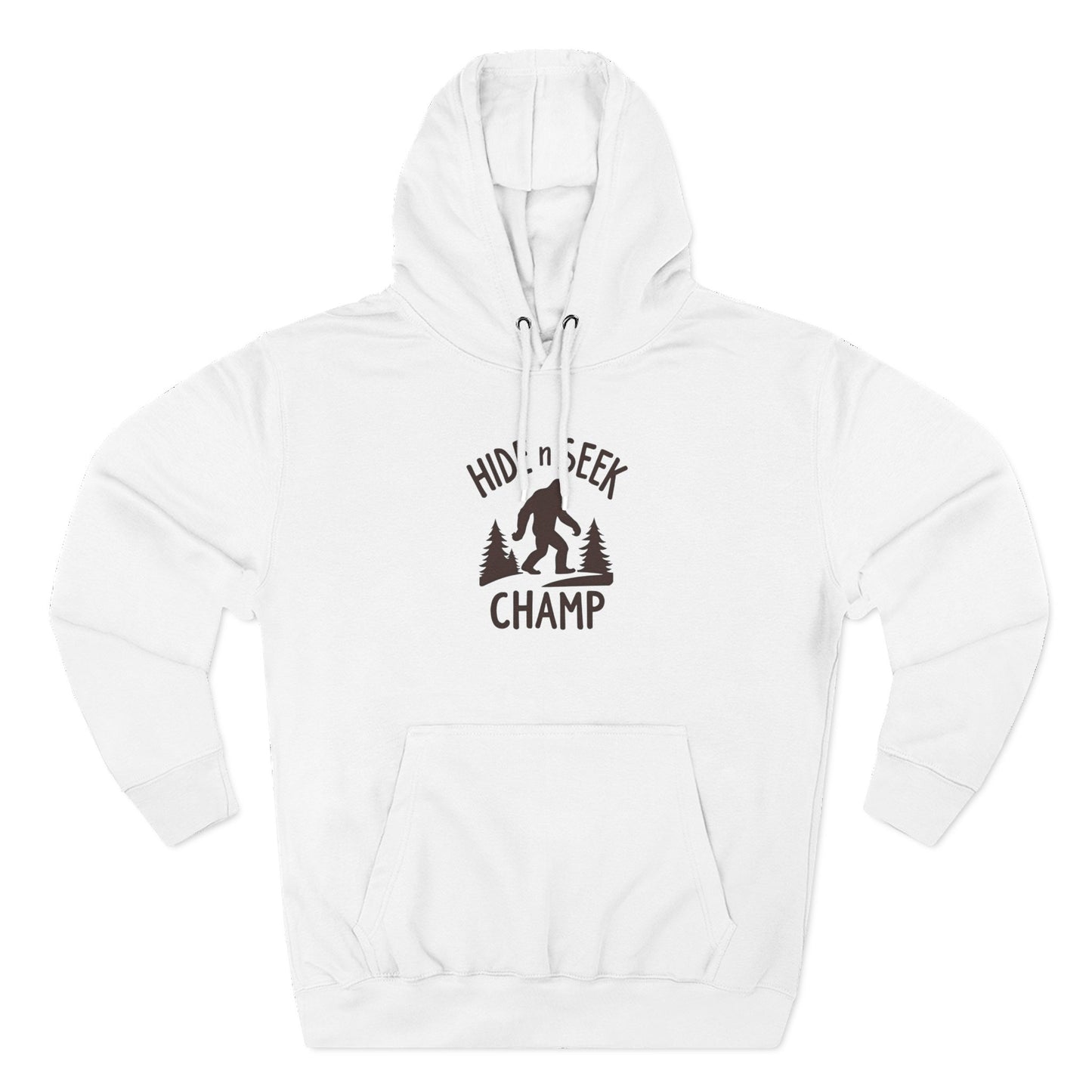 Hide & Seek Champ Hoodie — Bigfoot Sasquatch Graphic Pullover