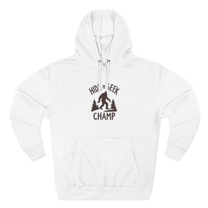 Hide & Seek Champ Hoodie — Bigfoot Sasquatch Graphic Pullover