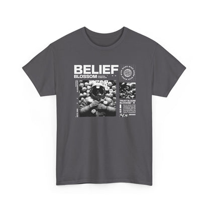 Astronaut Belief, Unisex Heavy Cotton Tee