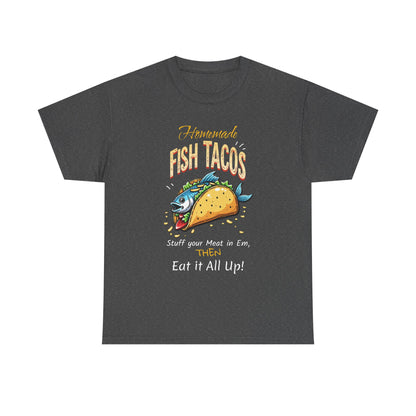 Fish Tacos Unisex Cotton Tee - Perfect for Food Lovers & Taco Tuesday - Psychonaut Swag
