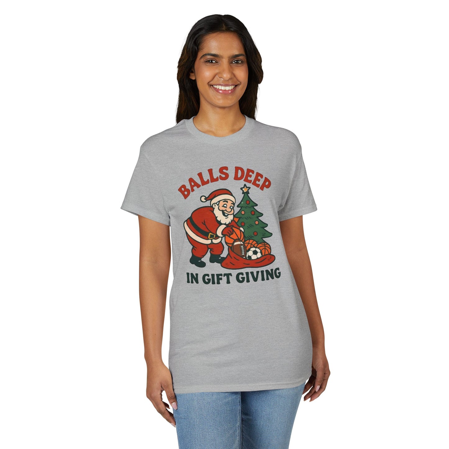 Santa Balls Deep, Unisex DryBlend® T-Shirt