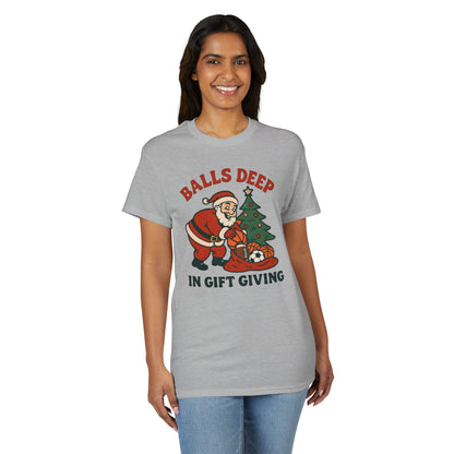 Santa Balls Deep, Unisex DryBlend® T-Shirt