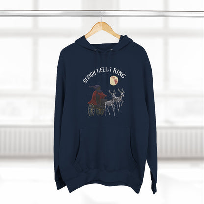 Sleigh Bells Ring Hoodie — Vintage Reindeer Christmas Pullover