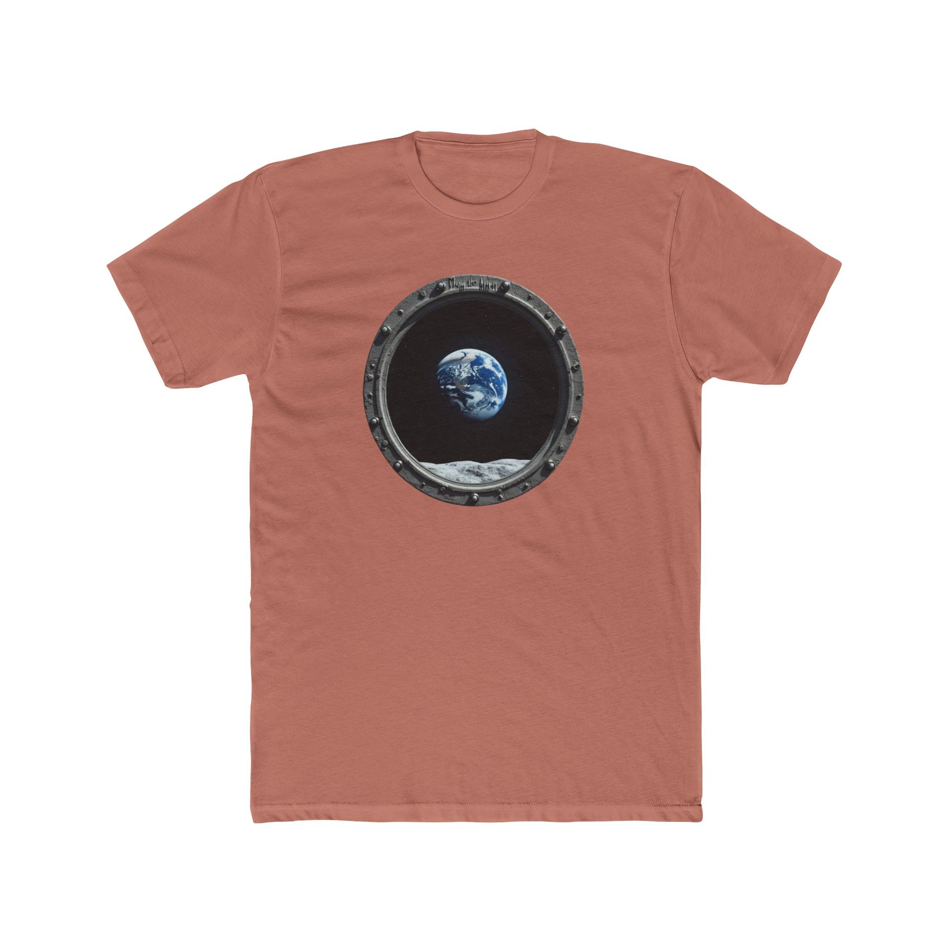Earth view, Space-Inspired Unisex Cotton Crew Tee, Perfect for Astronaut Lovers, Casual Wear, Gift for Space Enthusiasts, Earth Day Celebration, [...] - Psychonaut Swag