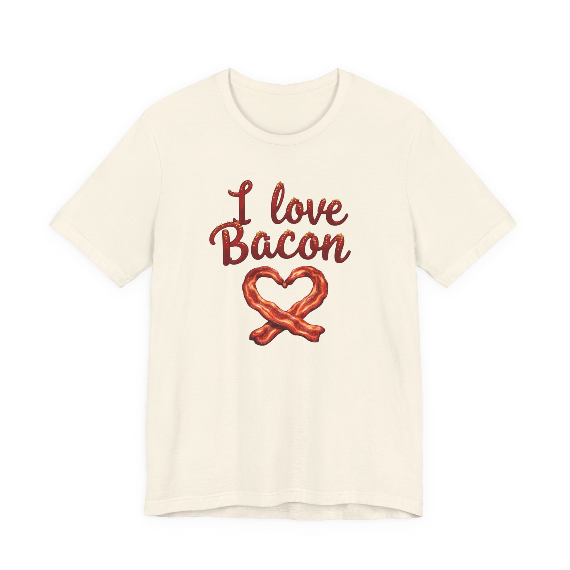 I Love Bacon Unisex Tee - Perfect for Food Lovers, Casual Outings, Gift for Bacon Fans, Foodie T-Shirt, Fun Cooking Tee - Psychonaut Swag