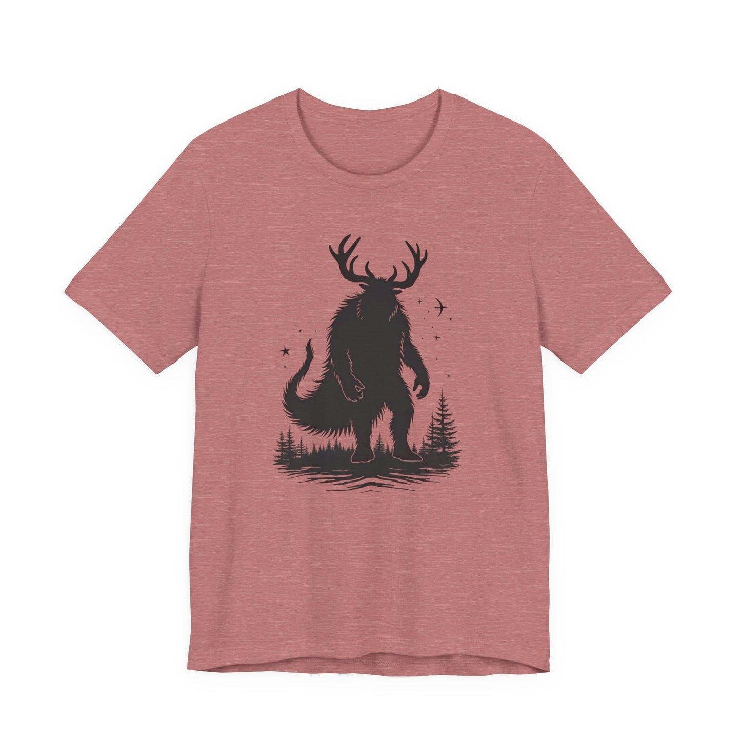 Krampus Squatch T-Shirt — Deer-Antlered Sasquatch Graphic Tee