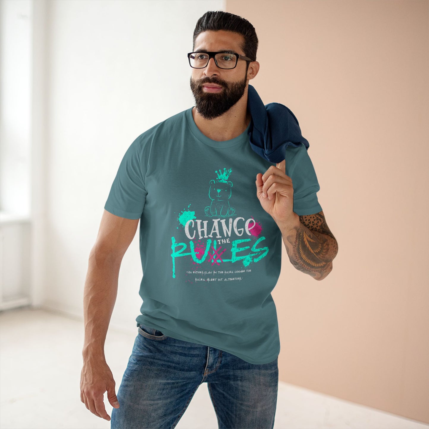 Change the Rules, Bear Adult Staple Tee