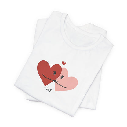 T-Shirt — Cute Kissing Hearts "Us" Valentine Tee