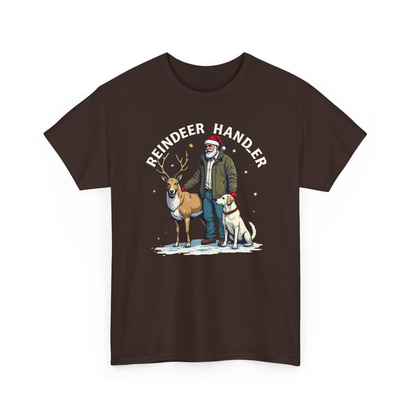 Reindeer Handler T‑Shirt — Santa Handler Graphic Holiday Tee